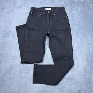 Madewell Jeans Womens 24 (26x27) Midrise Perfect Vintage Jean Black Boho USA